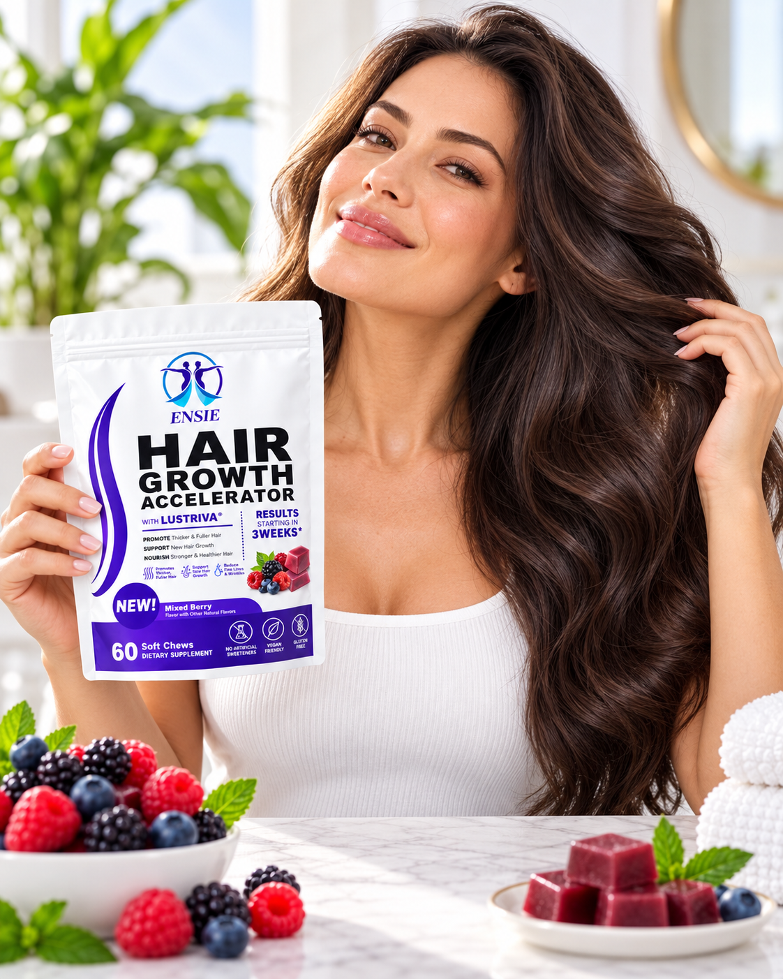 Ensie Hair Growth Accelerator with Lustriva